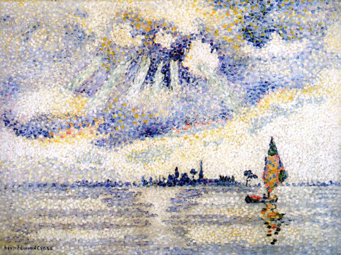  Henri Edmond Cross Sunset on the Lagoon, Venice - Hand Painted Oil Painting