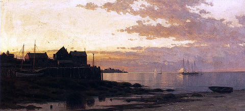  Alfred Thompson Bricher Sunset over the Bay - Hand Painted Oil Painting