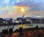  Camille Pissarro Sunset, Rouen - Hand Painted Oil Painting