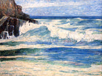  Emil Carlsen Surf Breaking on Rocks - Hand Painted Oil Painting