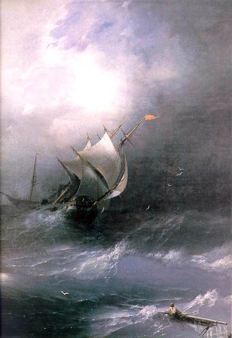  Ivan Constantinovich Aivazovsky Tempest on Ice Ocean - Hand Painted Oil Painting