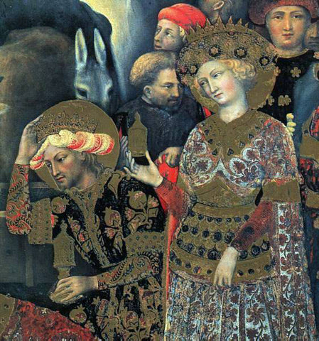  Gentile Da Fabriano The Adoration of the Magi (detail) - Hand Painted Oil Painting