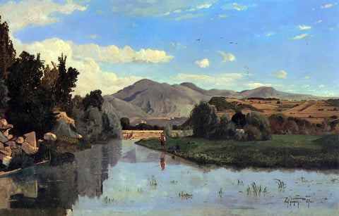  Paul-Camille Guigou The Aiguebrun River at Lourmarin - Hand Painted Oil Painting