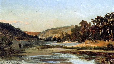 Jean-Baptiste-Camille Corot The Aqueduct in the Valley - Hand Painted Oil Painting