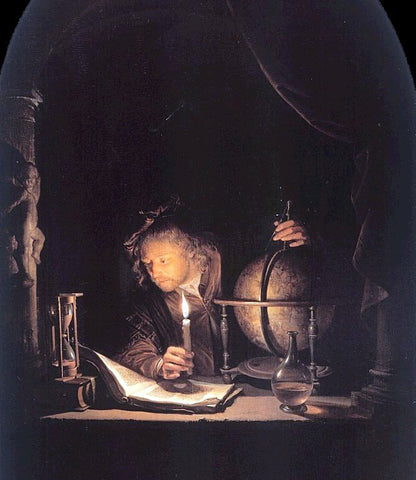  Gerrit Dou The Astronomer by Candlelight - Hand Painted Oil Painting