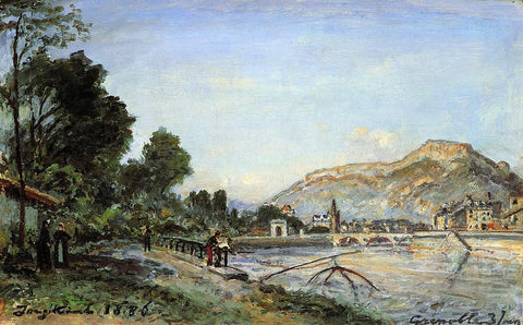  Johan Barthold Jongkind The Banks of the Isere at Grenoble in Spring - Hand Painted Oil Painting