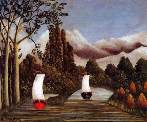 Henri Rousseau The Banks of the Oise - Hand Painted Oil Painting