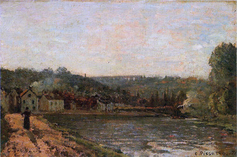  Camille Pissarro The Banks of the Seine at Bougival - Hand Painted Oil Painting