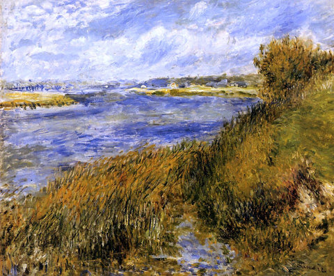  Pierre Auguste Renoir The Banks of the Seine at Champrosay - Hand Painted Oil Painting