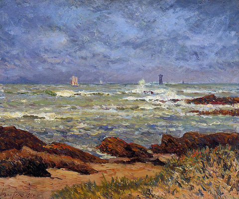  Maxime Maufra The Barges Lighthouse - Hand Painted Oil Painting