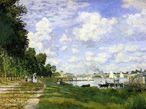  Claude Oscar Monet The Basin at Argenteuil - Hand Painted Oil Painting