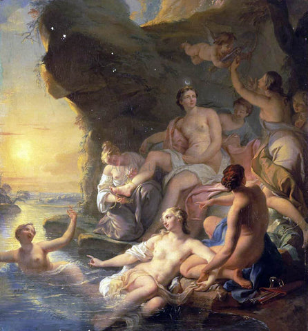  Noel-Nicolas Coypel The Bath of Diana - Hand Painted Oil Painting