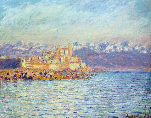  Claude Oscar Monet The Bay of Antibes - Hand Painted Oil Painting
