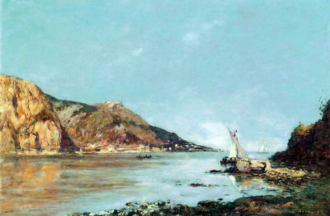  Eugene-Louis Boudin The Bay of Fourmis, Beaulieu - Hand Painted Oil Painting