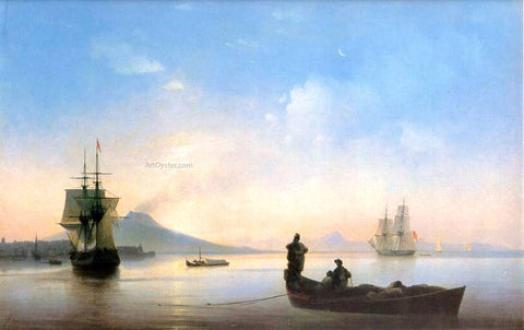  Ivan Constantinovich Aivazovsky The Bay of Naples on morning - Hand Painted Oil Painting