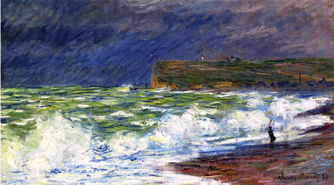  Claude Oscar Monet The Beach at Fecamp - Hand Painted Oil Painting