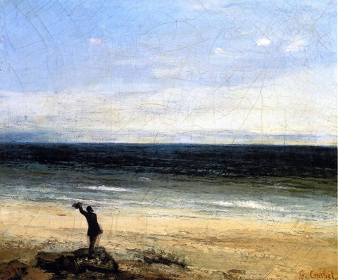  Gustave Courbet The Beach at Palavas (also known as Le bord de mer a Palavas) - Hand Painted Oil Painting