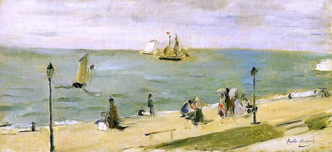  Berthe Morisot The Beach at Petit-Dalles (also known as On the Beach) - Hand Painted Oil Painting