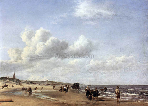  Adriaen Van de Velde The Beach at Scheveningen - Hand Painted Oil Painting