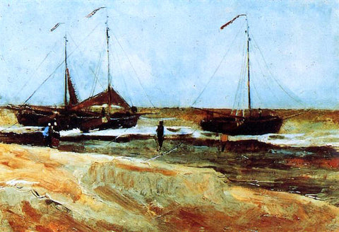  Vincent Van Gogh The Beach at Scheveningen in Calm Weather - Hand Painted Oil Painting