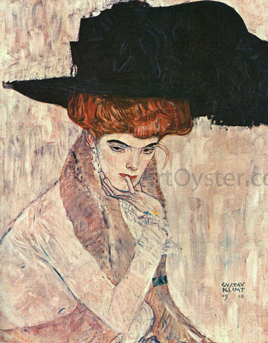  Gustav Klimt The Black Feather Hat - Hand Painted Oil Painting