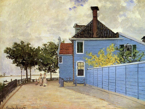  Claude Oscar Monet The Blue House at Zaandam - Hand Painted Oil Painting