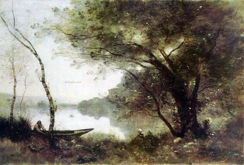  Jean-Baptiste-Camille Corot The Boatmen of Mortefontaine - Hand Painted Oil Painting