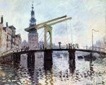  Claude Oscar Monet The Bridge, Amsterdam - Hand Painted Oil Painting