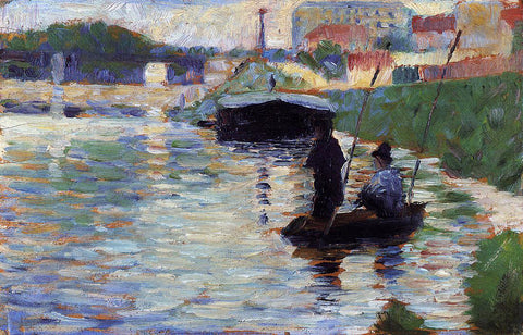  Georges Seurat The Bridge - View of the Seine - Hand Painted Oil Painting