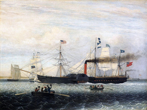  Fitz Hugh Lane The Britannia Entering Boston Harbor - Hand Painted Oil Painting