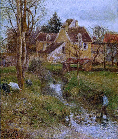  Camille Pissarro The Brook at Osny - Hand Painted Oil Painting
