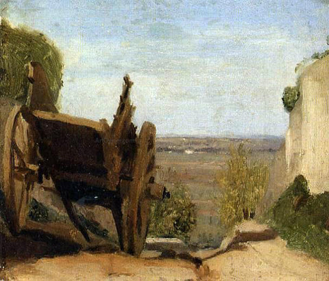  Jean-Baptiste-Camille Corot The Cart - Hand Painted Oil Painting