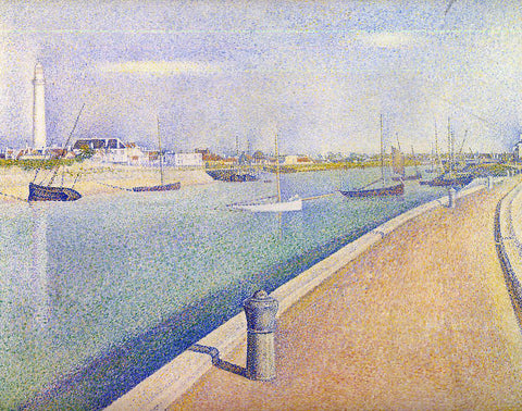  Georges Seurat The Channel at Gravelines, Petit-Fort-Philippe - Hand Painted Oil Painting