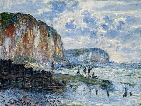  Claude Oscar Monet The Cliffs of Les Petites-Dalles - Hand Painted Oil Painting