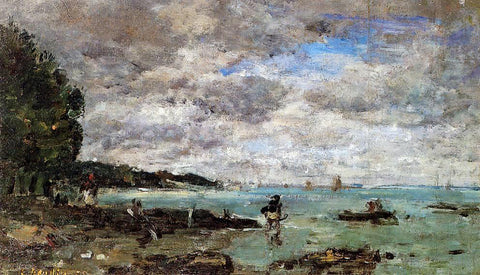  Eugene-Louis Boudin The Coastline at Plougastel - Hand Painted Oil Painting