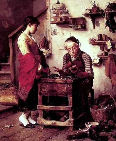  Antonio Rotta The Cobbler - Hand Painted Oil Painting