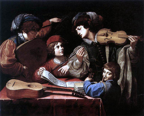  Lionello Spada The Concert - Hand Painted Oil Painting
