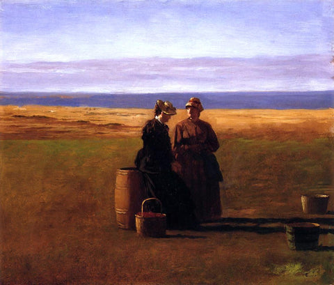  Eastman Johnson The Conversation - Hand Painted Oil Painting