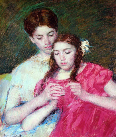  Mary Cassatt The Crochet Lesson - Hand Painted Oil Painting