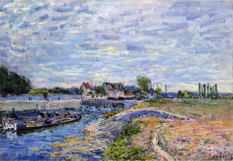  Alfred Sisley The Dam at Saint Mammes - Hand Painted Oil Painting