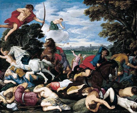  Johann Konig The Death of Niobe's Children - Hand Painted Oil Painting