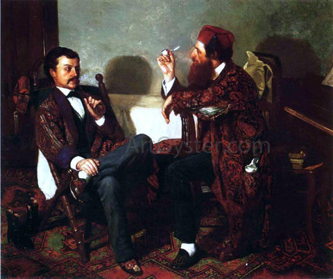  Thomas Hovenden The Discussion - Hand Painted Oil Painting