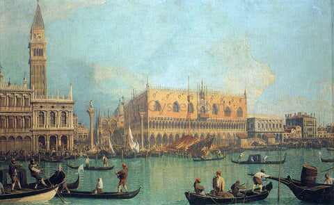  Canaletto The Doge's Palace with the Piazza di San Marco - Hand Painted Oil Painting