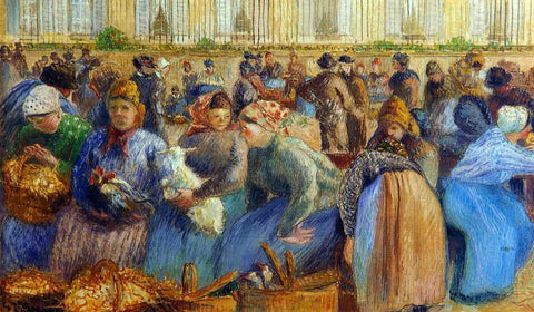  Camille Pissarro The Egg Market - Hand Painted Oil Painting