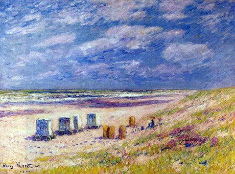  Henri Moret The Egmond Beach, Holland - Hand Painted Oil Painting