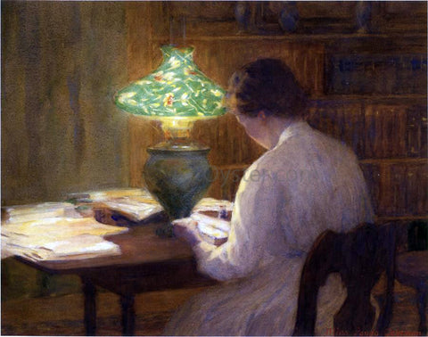  Mina Fonda Ochtman The Evening Lamp - Hand Painted Oil Painting