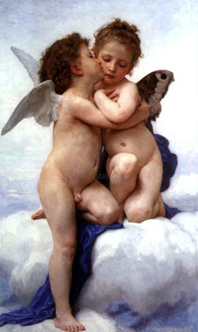  William Adolphe Bouguereau A First Kiss - Hand Painted Oil Painting