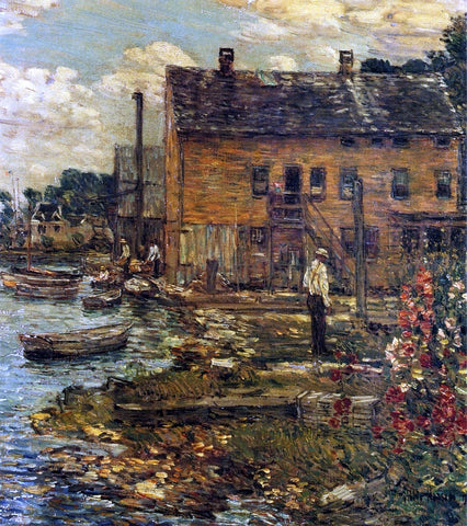  Frederick Childe Hassam The Fishermen, Cos Cob - Hand Painted Oil Painting