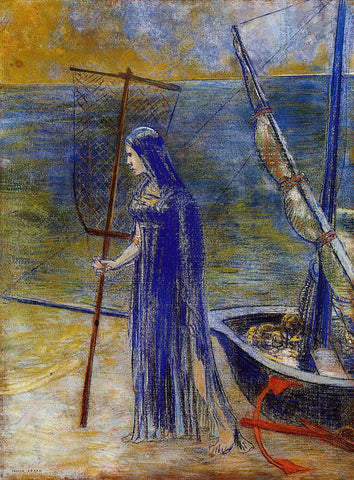  Odilon Redon The Fisherwoman - Hand Painted Oil Painting