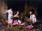  Alexei Alexeievich Harlamoff The Flower Girls - Hand Painted Oil Painting